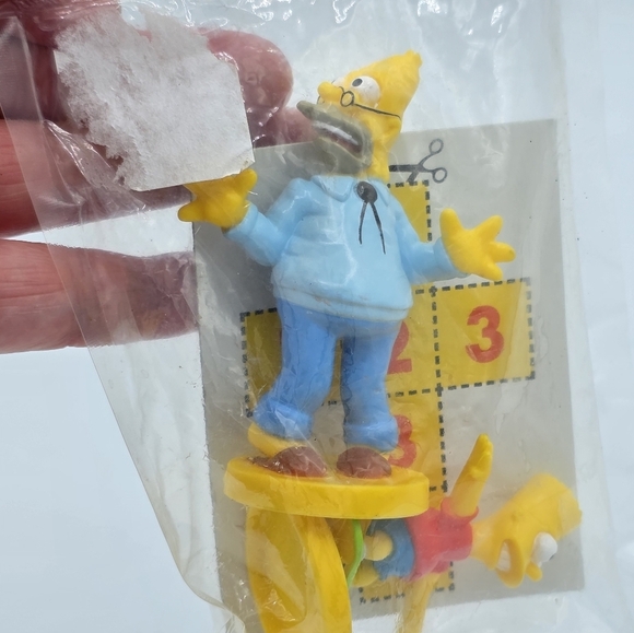 Vintage 2003 The Simpsons Bart & Grandpa Kelloggs Cereal Premiums Toy Figures - Picture 2 of 5